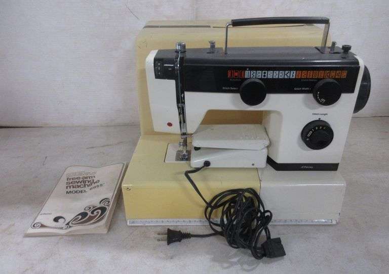 Old JCPenney free arm sewing machine with manual Albrecht Auction Service