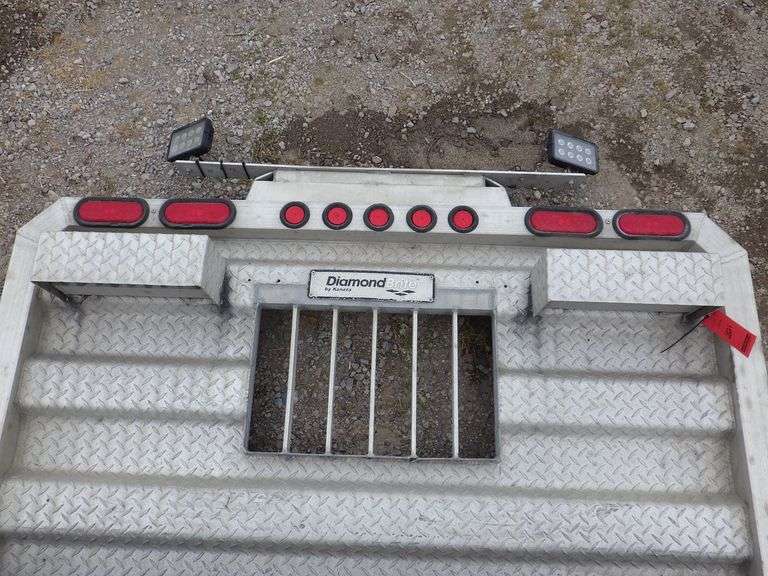 Diamond Brite, aluminum semi headache rack, LED lights, 70"L x 75"H