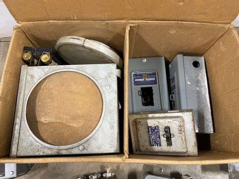 (7) Electrical fuse boxes and fuses; (1) Powerline protector; (1) Water