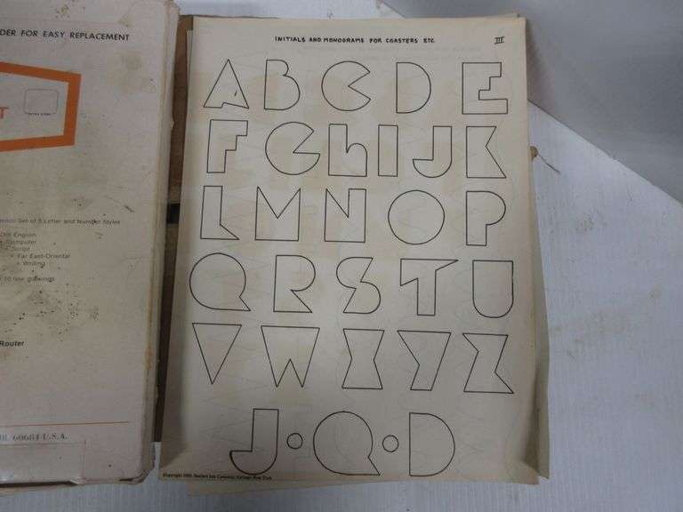 Sears Craftsman router template and assorted stencils Albrecht