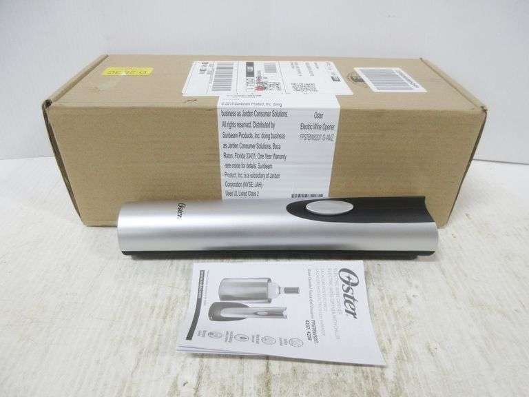 Oster cordless electric wine bottle opener with foil cutter, NIB