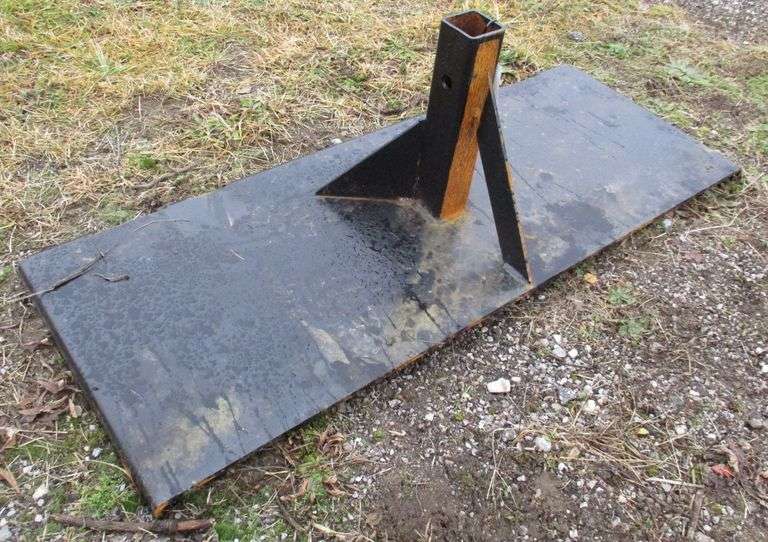 Skid steel weldable quick hitch plate, 45", new Albrecht Auction Service