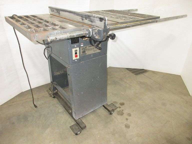 Belt drive table saw with extended table arms, 10" Albrecht Auction