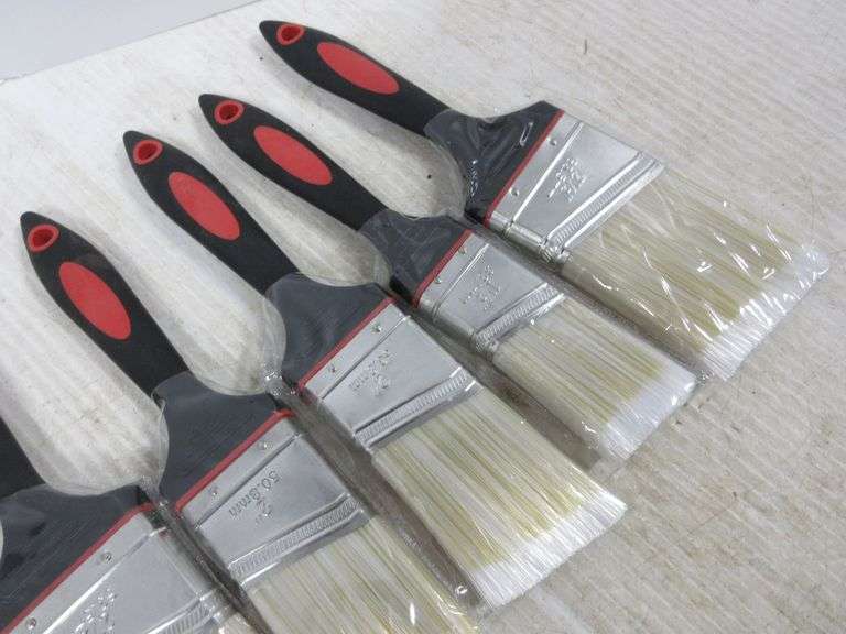 (6) Paint brushes, angled, include Two 2 1/2", Two 2", Two 1 1/2