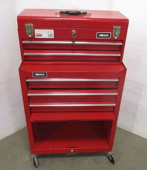 Homak tool chest with (2) Sets of keys, one for top and the other for