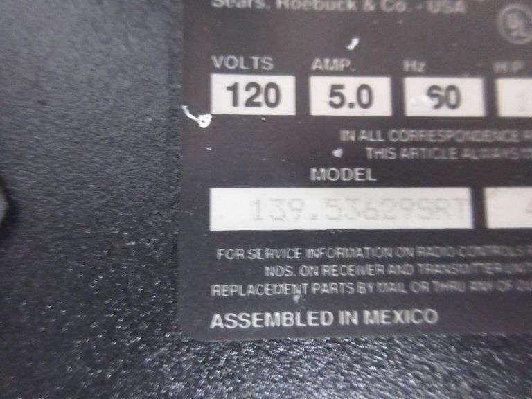 Sears garage door opener, damaged door obstruction sensor, as is