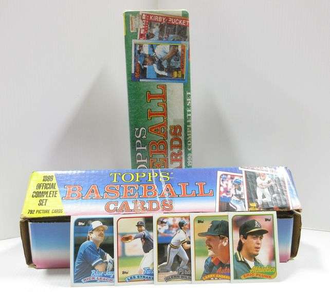 (2) Boxes of Baseball Cards, 1989 and 1990 Albrecht Auction Service
