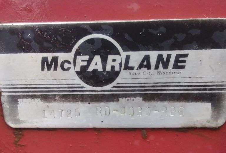 2012 McFarlane Reel Disk, Model 4030RB6, Min. 175200 hp, 09 Degree