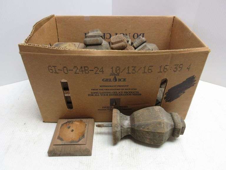 (9) Wooden finials, used Albrecht Auction Service