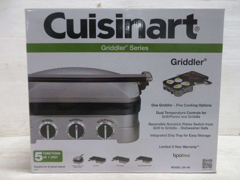 Cuisinart Griddler Series Griddler, model GR4N, 5 cooking options