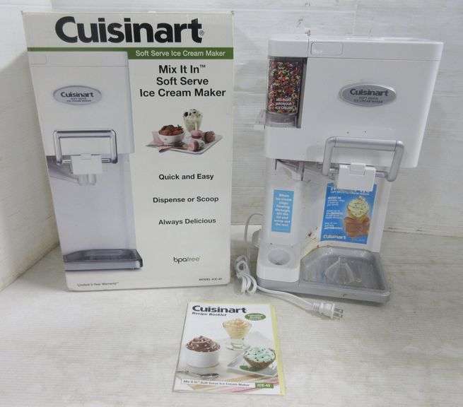 Cuisinart soft serve ice cream machine, barley used Albrecht Auction