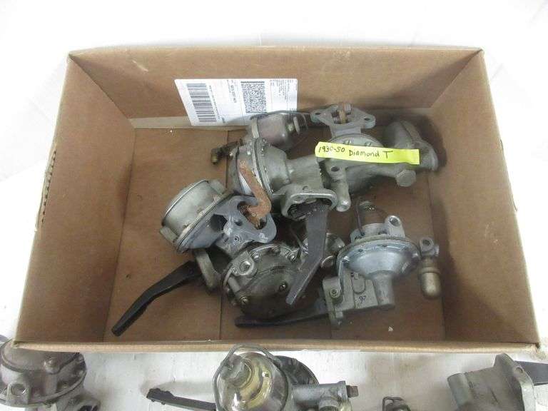 (8) AC fuel pumps from the 19301950s, NOS; 1958 Old with wiper pump