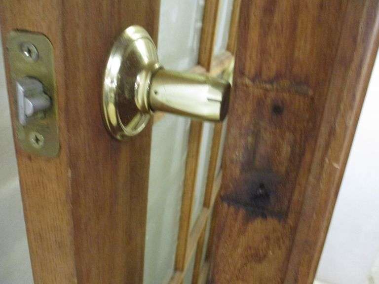 Set of Lemieux unstained french doors, Each 32"W x 80"H Albrecht