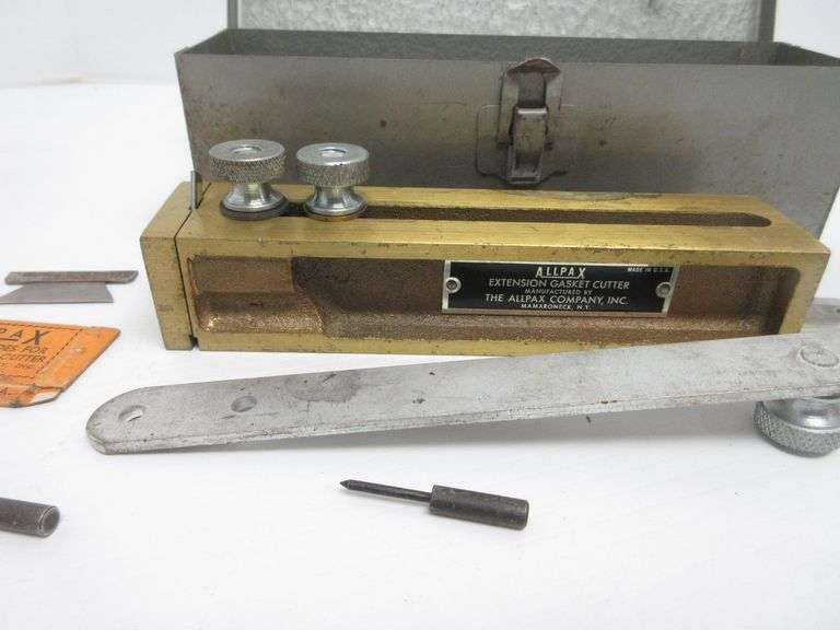 Heavy brass gasket cutter, made by Allpax, will cut gaskets up to 6
