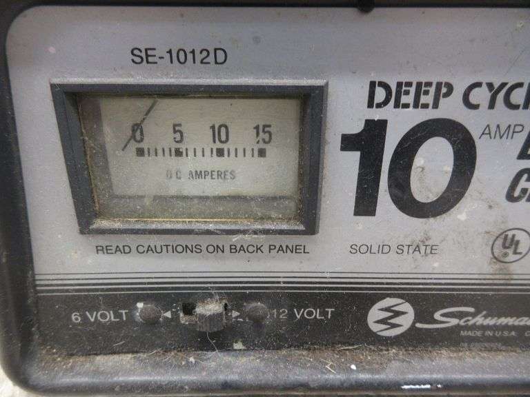 Schumacher battery charger, deep cycle 10 AMP, great - Albrecht Auction