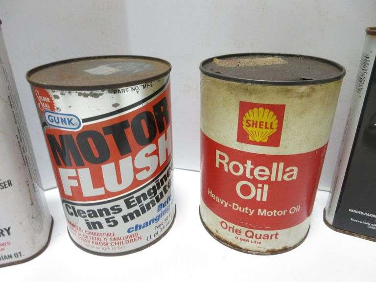 (7) Older cans, includes 1 Quart Shell Rotella Heavy Duty Motor Oil