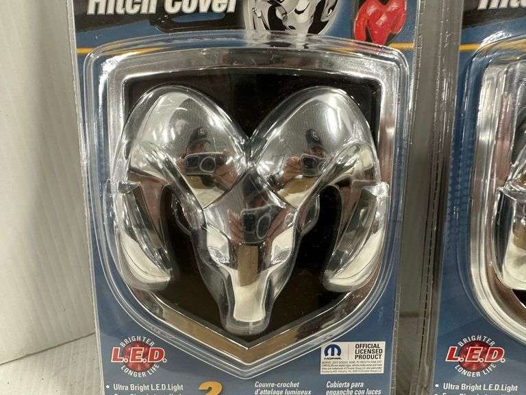 (2) Dodge Ram lighted hitch cover, new Albrecht Auction Service