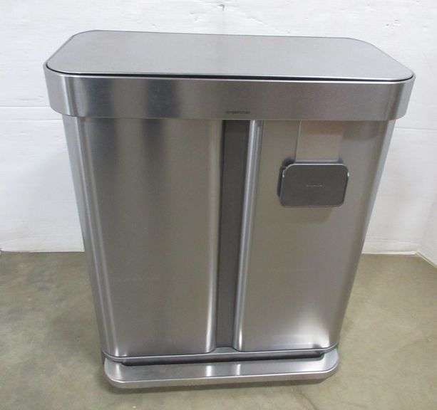 Simple Human trash can, 22"W x 12"D x 26"H Albrecht Auction Service