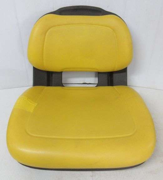 Mower seat for a John Deere X300 lawn mower, few cracks, taped Albrecht Auction Service