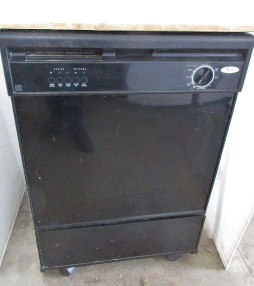 Older Whirlpool dishwasher, hooks up to sink, 24"W x 27"D x 36"H, used