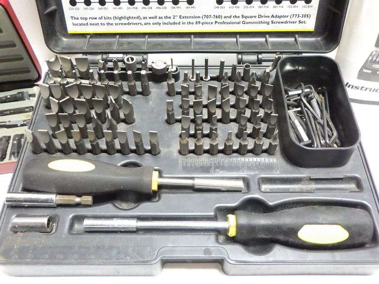 Box with (2) Sets of Gunsmithing Tools, include Gun Screwdriver Set by