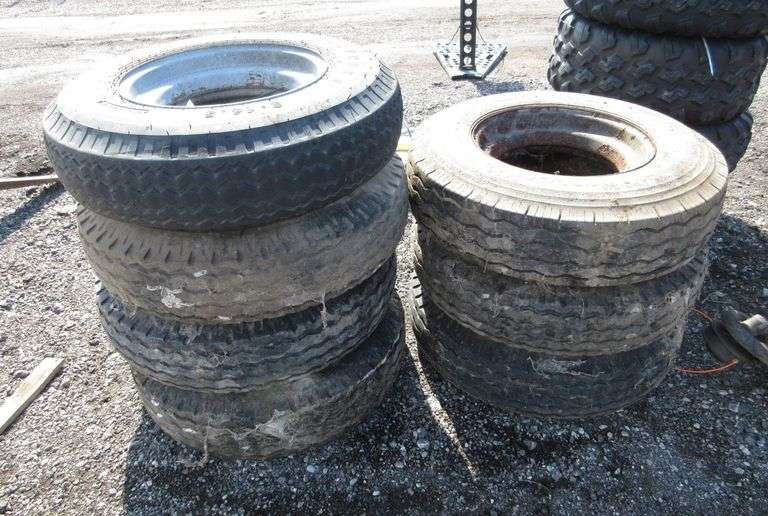 (7) Mobile Home Tires, 8 x 14.5, used Albrecht Auction Service