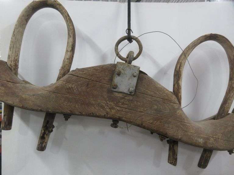 Antique wood yoke, 50"W x 27"H Albrecht Auction Service