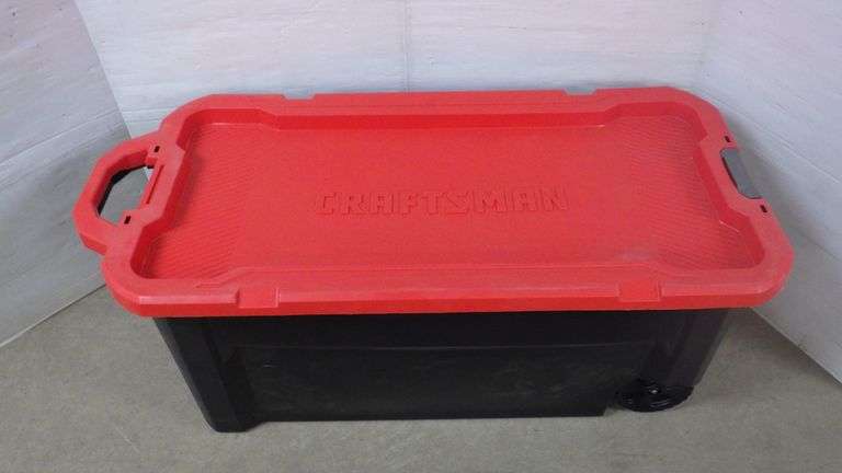Tote With Wheels And Handle 50 Gallon Wheeled Plastic Storage Bin - Main Image