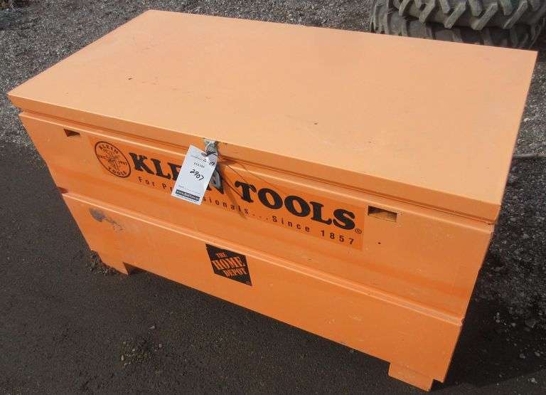 Klein job box, 48"W x 24"D x 28"H, very good Albrecht Auction Service