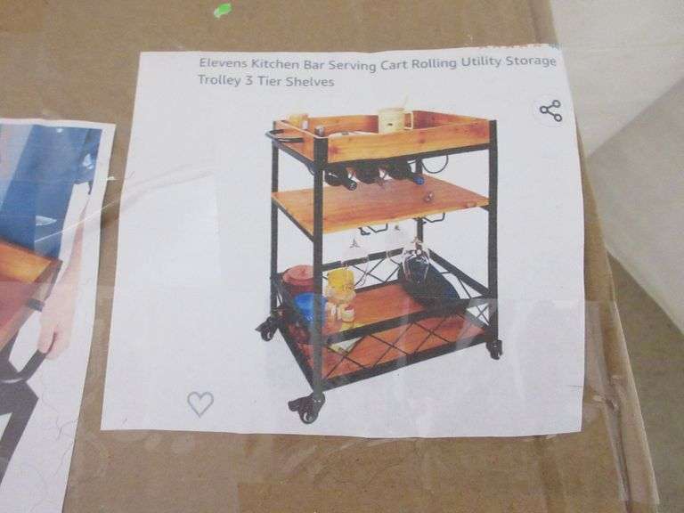 Elevens serving cart, approx. 23"W x 17"D x 32"H, new Albrecht