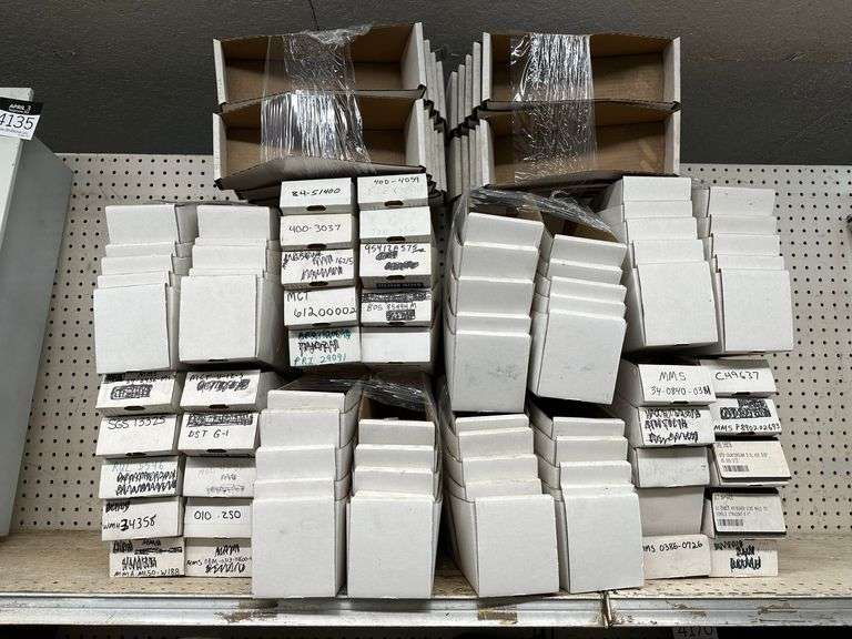 (100) Small cardboard parts bins, 4"W x 12"D x 4 1/2"H Albrecht