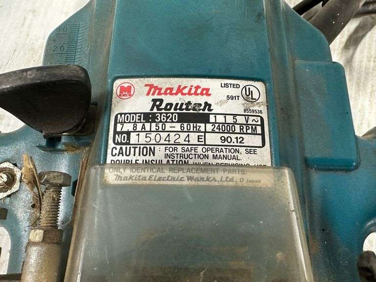 Makita router, Model No. 3620, works great Albrecht Auction Service
