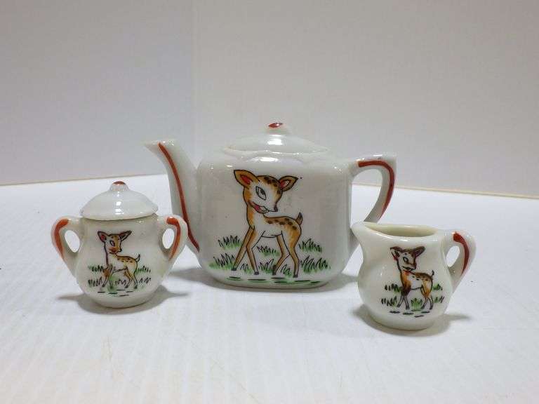 Bambi minitea set, made in Japan, service for three Albrecht Auction