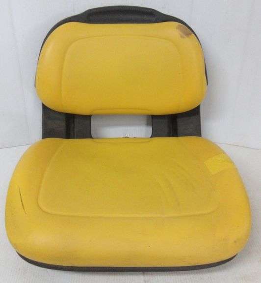 Mower seat for a John Deere X300 lawn mower, few cracks, taped Albrecht Auction Service