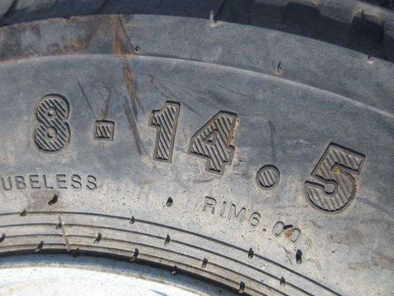 (7) Mobile Home Tires, 8 x 14.5, used Albrecht Auction Service