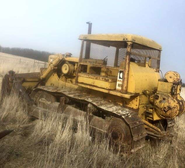1972 CAT D7 Dozer with Root Rake, Nice Undercarriage Albrecht Auction