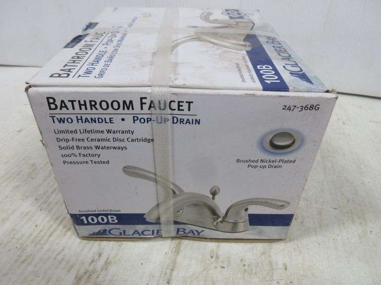 Glacier Bay, bathroom faucet, brushed nickel finish, NIB Albrecht