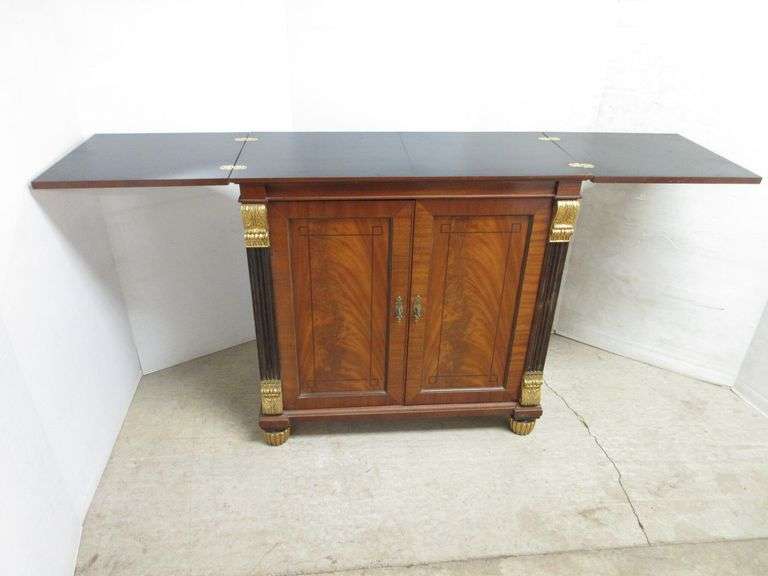 Baker Furniture minibuffet/bar, top folds out, 34"W x 16"D x 34 1/2"H