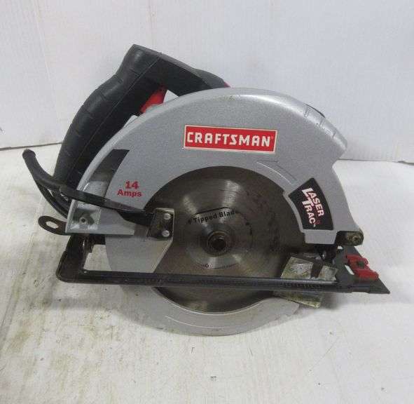 Craftsman 7 1/4" circular saw, Model No. 10860, laser trac, 14 AMP, has