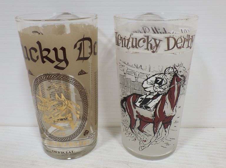 (2) Kentucky derby glasses, include 1963, and 1974 100th anniversary