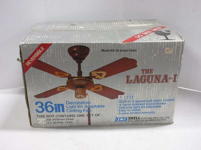 The LagunaI 36" Decorative Light Kit Adaptable Ceiling Fan, Model No