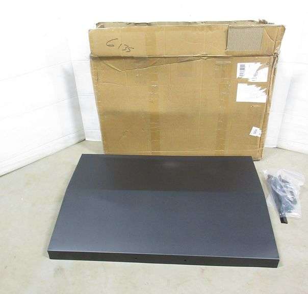 Black powder coated hinged Blackstone griddle cover, fits 36" grill