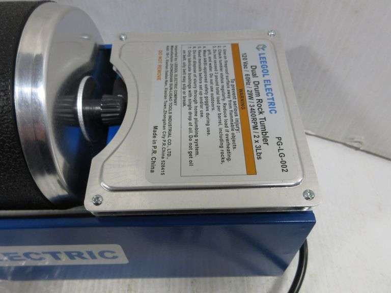 Dual drum rock tumbler, 2 x 3 lbs. Leegoal, new Albrecht Auction Service