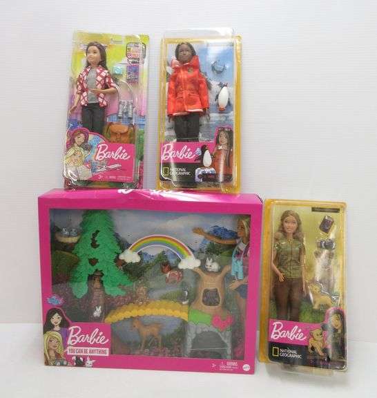Wilderness guide set, Adventure Barbie, Photojournalist Barbie, and