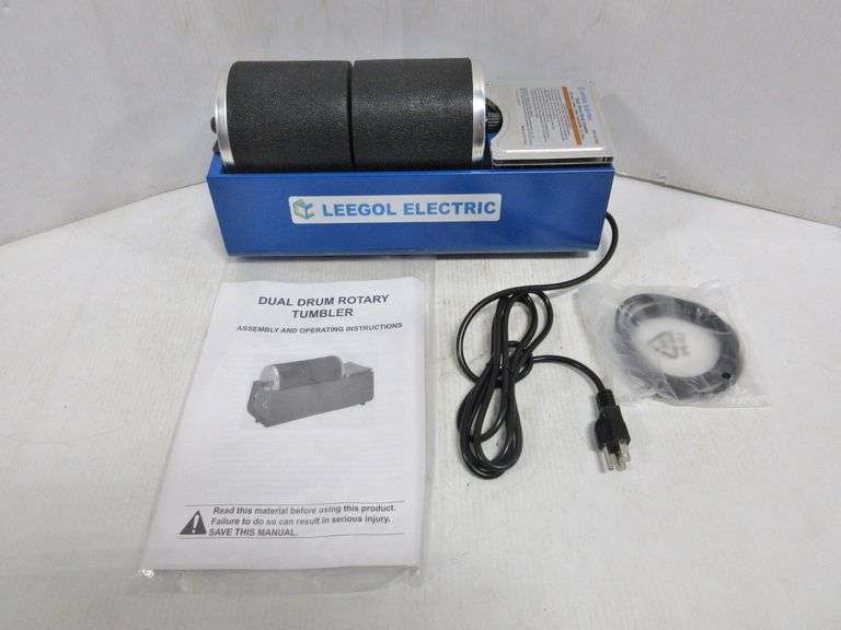 Dual drum rock tumbler, 2 x 3 lbs. Leegoal, new Albrecht Auction Service
