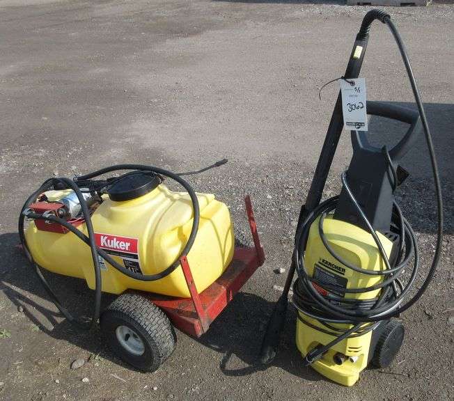 Kuker 14Gallon sprayer on trailer, pump does not work, and Karcher