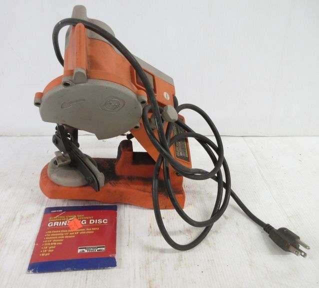 Chicago Electric chainsaw sharpener with extra disk Albrecht Auction