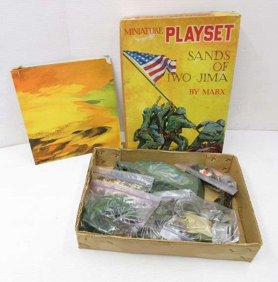 Older Marx toys miniature playset "Sands of Iwo jima", in original box, excellent Albrecht