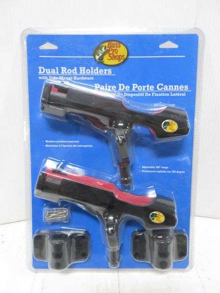 Bass Pro dual-pack of rod holders, NIP - Albrecht Auction Service