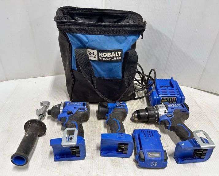Kobalt cordless tool set with battery and charger, works Albrecht